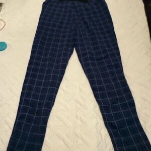 Betabrand Blue Dress Pants with Relaxed Fit